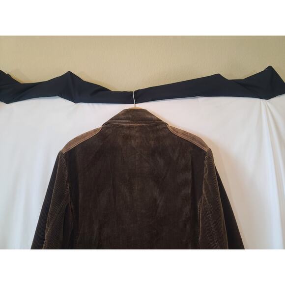 Sold! Vintage Polo Ralph Lauren Men Brown Corduroy Leather Norfolk Jacket Medium - Picture 8 of 8